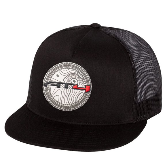 AT4 3D YP Snapback Flat Bill Trucker Hat- Black - Picture 1 of 2